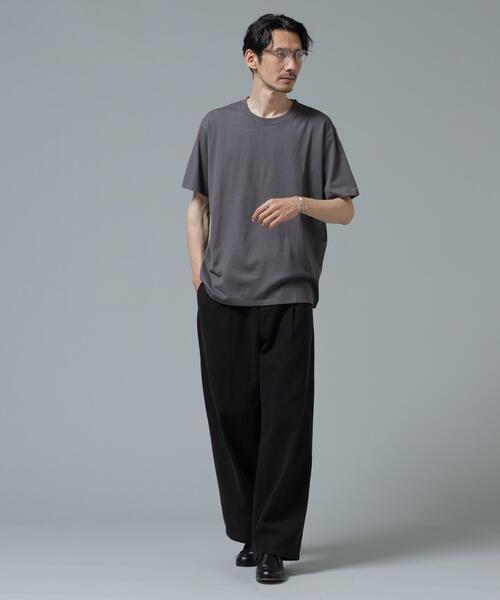 NANO universe(ナノユニバース)の「Anti Soaked(R) 汗染み防止 ライトウェイト 5.6oz ミドルシルエットTシャツ(Tシャツ/カットソー・メンズ・レッド系その他2/スモークピンク/サックスブルー/ホワイト/ボルドー/チャコール・S/M/L)」の10枚目の写真