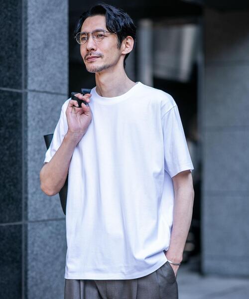 NANO universe(ナノユニバース)の「Anti Soaked(R) 汗染み防止 ライトウェイト 5.6oz ミドルシルエットTシャツ(Tシャツ/カットソー・メンズ・レッド系その他2/スモークピンク/サックスブルー/ホワイト/ボルドー/チャコール・S/M/L)」の15枚目の写真