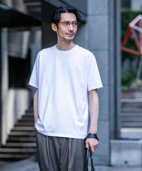 NANO universe(ナノユニバース)の「Anti Soaked(R) 汗染み防止 ライトウェイト 5.6oz ミドルシルエットTシャツ(Tシャツ/カットソー・メンズ・レッド系その他2/スモークピンク/サックスブルー/ホワイト/ボルドー/チャコール・S/M/L)」の16枚目の写真
