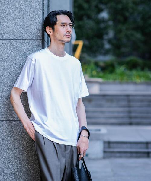 NANO universe(ナノユニバース)の「Anti Soaked(R) 汗染み防止 ライトウェイト 5.6oz ミドルシルエットTシャツ(Tシャツ/カットソー・メンズ・レッド系その他2/スモークピンク/サックスブルー/ホワイト/ボルドー/チャコール・S/M/L)」の17枚目の写真