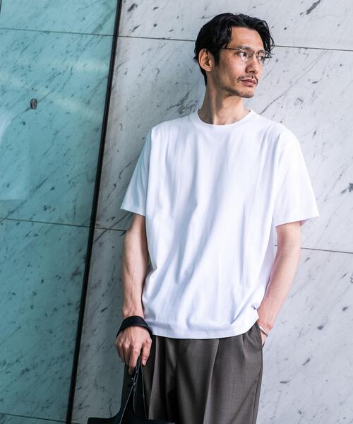 NANO universe(ナノユニバース)の「Anti Soaked(R) 汗染み防止 ライトウェイト 5.6oz ミドルシルエットTシャツ(Tシャツ/カットソー・メンズ・レッド系その他2/スモークピンク/サックスブルー/ホワイト/ボルドー/チャコール・S/M/L)」の18枚目の写真