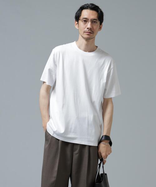 NANO universe(ナノユニバース)の「Anti Soaked(R) 汗染み防止 ライトウェイト 5.6oz ミドルシルエットTシャツ(Tシャツ/カットソー・メンズ・レッド系その他2/スモークピンク/サックスブルー/ホワイト/ボルドー/チャコール・S/M/L)」の19枚目の写真