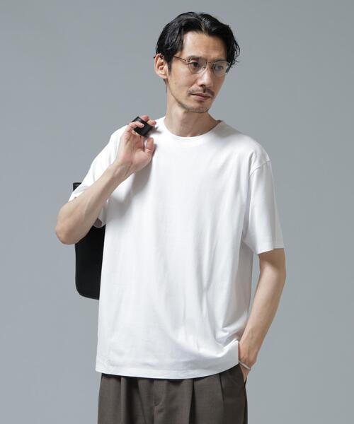 NANO universe(ナノユニバース)の「Anti Soaked(R) 汗染み防止 ライトウェイト 5.6oz ミドルシルエットTシャツ(Tシャツ/カットソー・メンズ・レッド系その他2/スモークピンク/サックスブルー/ホワイト/ボルドー/チャコール・S/M/L)」の20枚目の写真