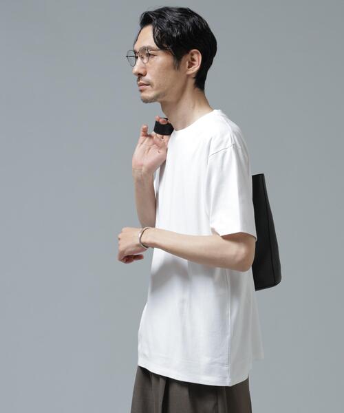 NANO universe(ナノユニバース)の「Anti Soaked(R) 汗染み防止 ライトウェイト 5.6oz ミドルシルエットTシャツ(Tシャツ/カットソー・メンズ・レッド系その他2/スモークピンク/サックスブルー/ホワイト/ボルドー/チャコール・S/M/L)」の21枚目の写真