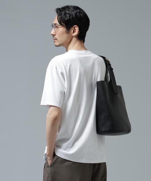 NANO universe(ナノユニバース)の「Anti Soaked(R) 汗染み防止 ライトウェイト 5.6oz ミドルシルエットTシャツ(Tシャツ/カットソー・メンズ・レッド系その他2/スモークピンク/サックスブルー/ホワイト/ボルドー/チャコール・S/M/L)」の22枚目の写真