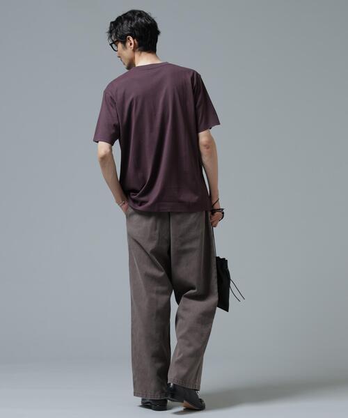 NANO universe(ナノユニバース)の「Anti Soaked(R) 汗染み防止 ライトウェイト 5.6oz ミドルシルエットTシャツ(Tシャツ/カットソー・メンズ・レッド系その他2/スモークピンク/サックスブルー/ホワイト/ボルドー/チャコール・S/M/L)」の9枚目の写真