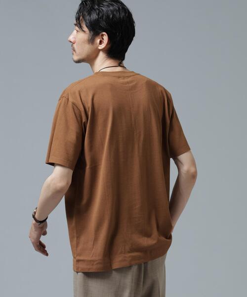 NANO universe(ナノユニバース)の「Anti Soaked(R) 汗染み防止 ライトウェイト 5.6oz ミドルシルエットTシャツ(Tシャツ/カットソー・メンズ・レッド系その他2/スモークピンク/サックスブルー/ホワイト/ボルドー/チャコール・S/M/L)」の13枚目の写真