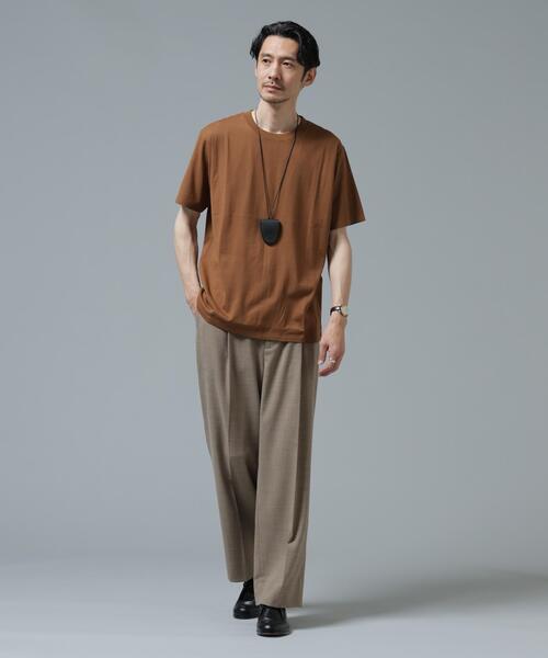 NANO universe(ナノユニバース)の「Anti Soaked(R) 汗染み防止 ライトウェイト 5.6oz ミドルシルエットTシャツ(Tシャツ/カットソー・メンズ・レッド系その他2/スモークピンク/サックスブルー/ホワイト/ボルドー/チャコール・S/M/L)」の14枚目の写真