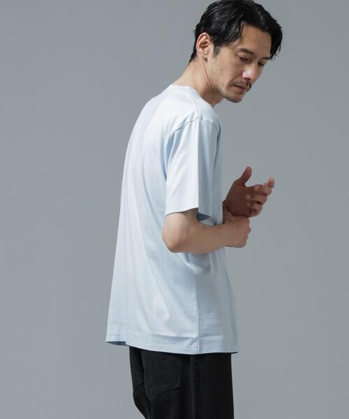 NANO universe(ナノユニバース)の「Anti Soaked(R) 汗染み防止 ライトウェイト 5.6oz ミドルシルエットTシャツ(Tシャツ/カットソー・メンズ・レッド系その他2/スモークピンク/サックスブルー/ホワイト/ボルドー/チャコール・S/M/L)」の20枚目の写真