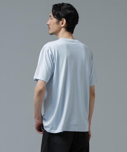 NANO universe(ナノユニバース)の「Anti Soaked(R) 汗染み防止 ライトウェイト 5.6oz ミドルシルエットTシャツ(Tシャツ/カットソー・メンズ・レッド系その他2/スモークピンク/サックスブルー/ホワイト/ボルドー/チャコール・S/M/L)」の21枚目の写真