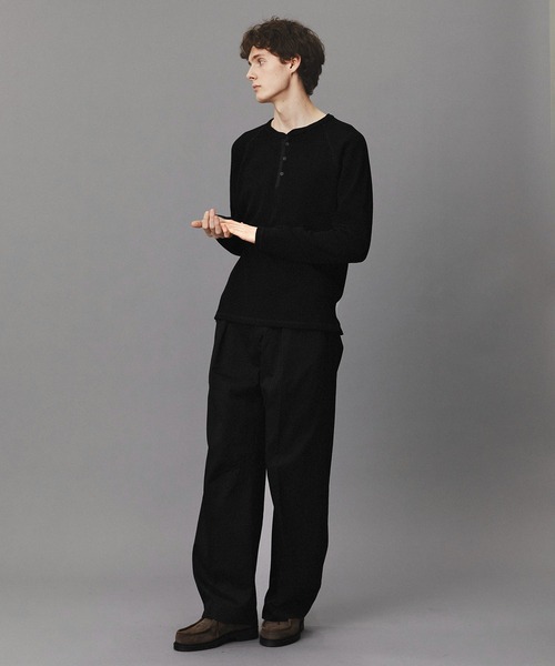 PUBLIC TOKYO（パブリックトウキョウ）の「サーマルヘンリーネックTEE（Tシャツ/カットソー・メンズ・ブラック/イエロー/グレー・1/2）」の22枚目の写真