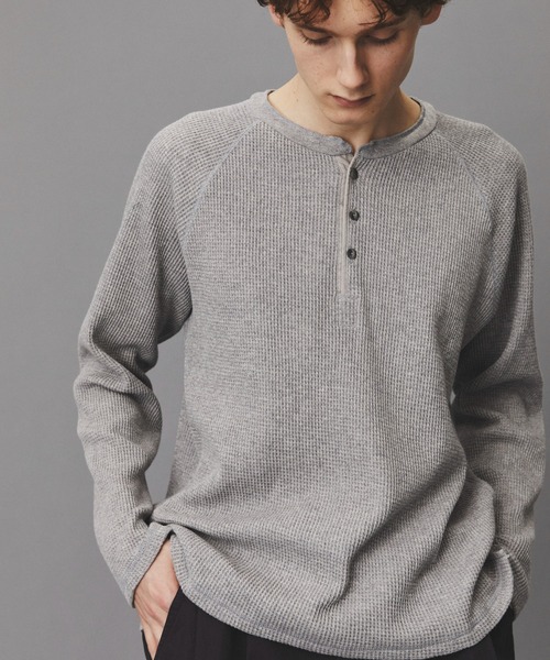 PUBLIC TOKYO（パブリックトウキョウ）の「サーマルヘンリーネックTEE（Tシャツ/カットソー・メンズ・ブラック/イエロー/グレー・1/2）」の10枚目の写真