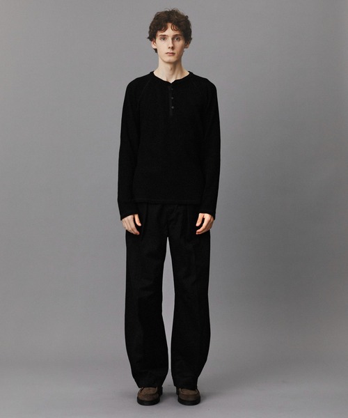 PUBLIC TOKYO（パブリックトウキョウ）の「サーマルヘンリーネックTEE（Tシャツ/カットソー・メンズ・ブラック/イエロー/グレー・1/2）」の6枚目の写真