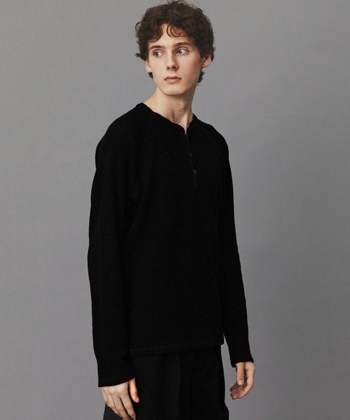 PUBLIC TOKYO（パブリックトウキョウ）の「サーマルヘンリーネックTEE（Tシャツ/カットソー・メンズ・ブラック/イエロー/グレー・1/2）」の4枚目の写真