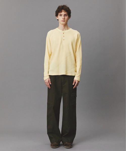 PUBLIC TOKYO（パブリックトウキョウ）の「サーマルヘンリーネックTEE（Tシャツ/カットソー・メンズ・ブラック/イエロー/グレー・1/2）」の18枚目の写真
