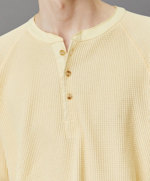 PUBLIC TOKYO（パブリックトウキョウ）の「サーマルヘンリーネックTEE（Tシャツ/カットソー・メンズ・ブラック/イエロー/グレー・1/2）」の17枚目の写真