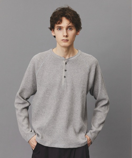 PUBLIC TOKYO（パブリックトウキョウ）の「サーマルヘンリーネックTEE（Tシャツ/カットソー・メンズ・ブラック/イエロー/グレー・1/2）」の9枚目の写真