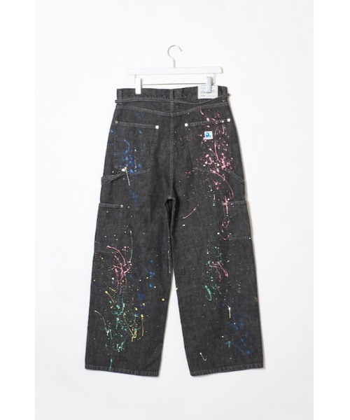 DISCOVERED（ディスカバード）の「DISCOVERED DENIM PAINT PANTS（デニムパンツ・メンズ・インディゴブルー/ブラック・3/1）」の4枚目の写真