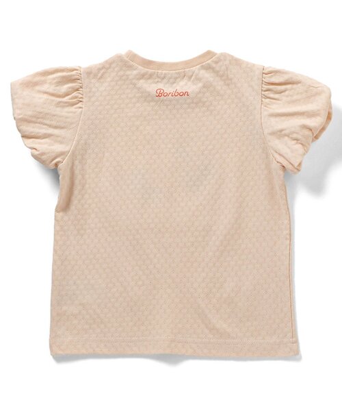Boribon(ボリボン)の「スワン・フラワープリントモチーフTシャツ(Tシャツ/カットソー・キッズ・サーモンピンク/オフホワイト・80/90/100/110/120)」の8枚目の写真