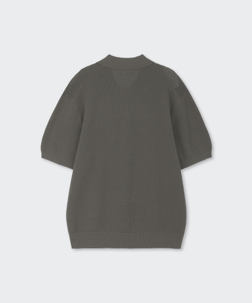 MUSINSA STANDARD（ムシンサスタンダード）の「クロシェニットポロシャツ[カーキグレー]（ニット/セーター・メンズ・その他・MEDIUM/LARGE/X-LARGE/2XL/SMALL）」の8枚目の写真