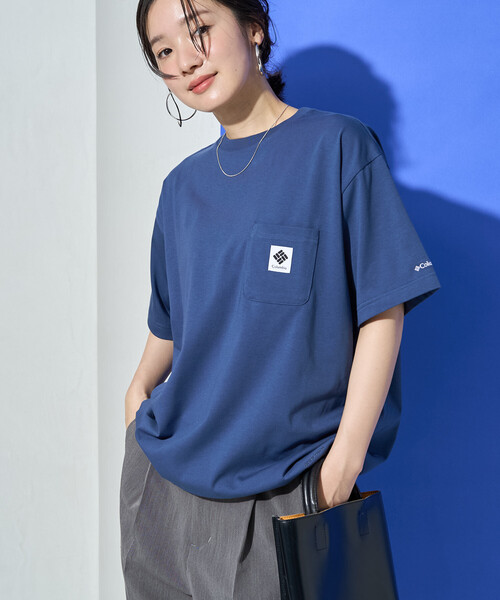 FREAK'S STORE(フリークスストア)の「限定展開 Columbia × FREAK'S STORE/コロンビア W Imperial Park Tunic Tee/インペリアルパーク チュニック Tシャツ(Tシャツ/カットソー・レディース・ネイビー/ベージュ/ピンク/ブラック/オフホワイト/グレー・フリ-)」の5枚目の写真