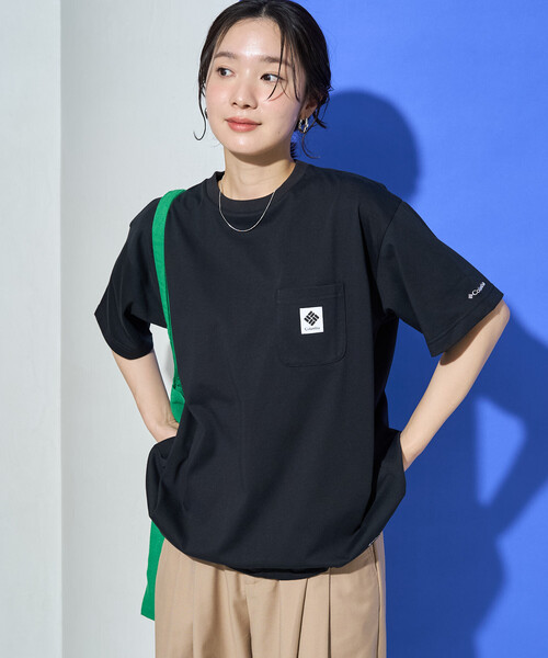 FREAK'S STORE(フリークスストア)の「限定展開 Columbia × FREAK'S STORE/コロンビア W Imperial Park Tunic Tee/インペリアルパーク チュニック Tシャツ(Tシャツ/カットソー・レディース・ネイビー/ベージュ/ピンク/ブラック/オフホワイト/グレー・フリ-)」の11枚目の写真