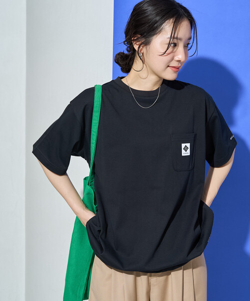 FREAK'S STORE(フリークスストア)の「限定展開 Columbia × FREAK'S STORE/コロンビア W Imperial Park Tunic Tee/インペリアルパーク チュニック Tシャツ(Tシャツ/カットソー・レディース・ネイビー/ベージュ/ピンク/ブラック/オフホワイト/グレー・フリ-)」の12枚目の写真