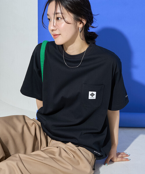 FREAK'S STORE(フリークスストア)の「限定展開 Columbia × FREAK'S STORE/コロンビア W Imperial Park Tunic Tee/インペリアルパーク チュニック Tシャツ(Tシャツ/カットソー・レディース・ネイビー/ベージュ/ピンク/ブラック/オフホワイト/グレー・フリ-)」の13枚目の写真