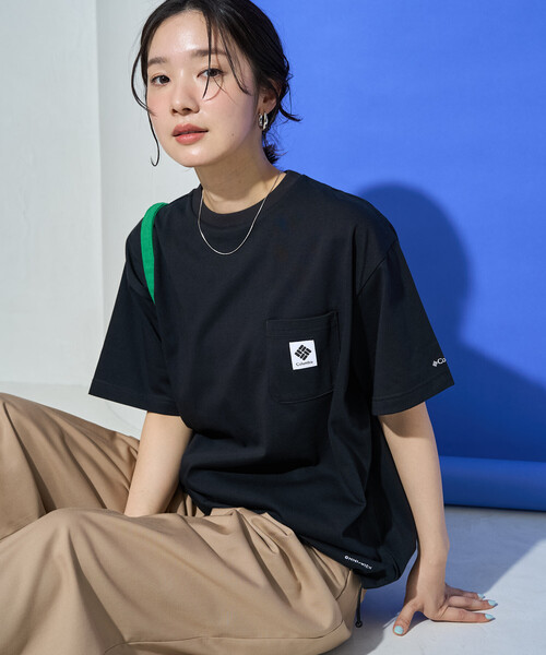 FREAK'S STORE(フリークスストア)の「限定展開 Columbia × FREAK'S STORE/コロンビア W Imperial Park Tunic Tee/インペリアルパーク チュニック Tシャツ(Tシャツ/カットソー・レディース・ネイビー/ベージュ/ピンク/ブラック/オフホワイト/グレー・フリ-)」の15枚目の写真