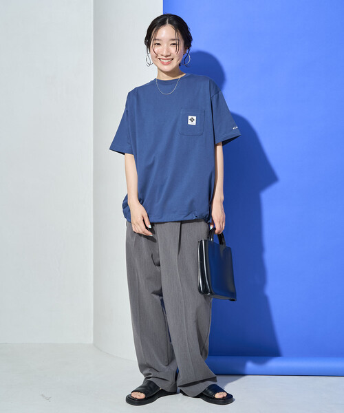 FREAK'S STORE(フリークスストア)の「限定展開 Columbia × FREAK'S STORE/コロンビア W Imperial Park Tunic Tee/インペリアルパーク チュニック Tシャツ(Tシャツ/カットソー・レディース・ネイビー/ベージュ/ピンク/ブラック/オフホワイト/グレー・フリ-)」の16枚目の写真