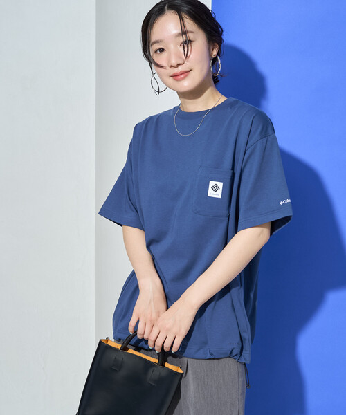 FREAK'S STORE(フリークスストア)の「限定展開 Columbia × FREAK'S STORE/コロンビア W Imperial Park Tunic Tee/インペリアルパーク チュニック Tシャツ(Tシャツ/カットソー・レディース・ネイビー/ベージュ/ピンク/ブラック/オフホワイト/グレー・フリ-)」の19枚目の写真