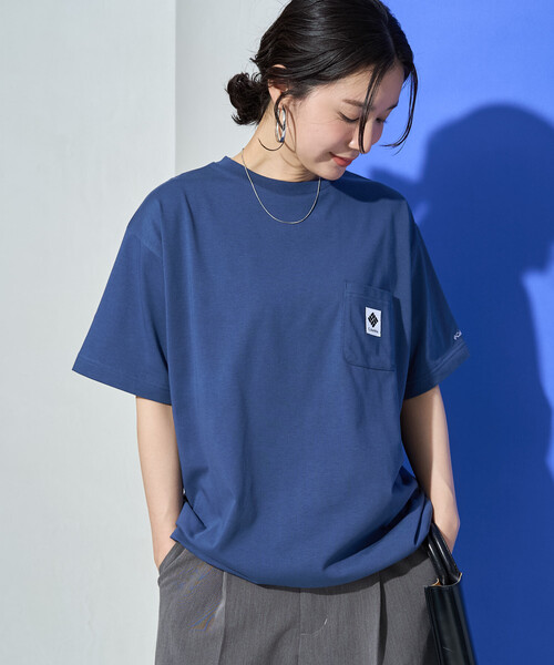 FREAK'S STORE(フリークスストア)の「限定展開 Columbia × FREAK'S STORE/コロンビア W Imperial Park Tunic Tee/インペリアルパーク チュニック Tシャツ(Tシャツ/カットソー・レディース・ネイビー/ベージュ/ピンク/ブラック/オフホワイト/グレー・フリ-)」の21枚目の写真
