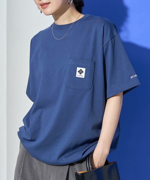 FREAK'S STORE(フリークスストア)の「限定展開 Columbia × FREAK'S STORE/コロンビア W Imperial Park Tunic Tee/インペリアルパーク チュニック Tシャツ(Tシャツ/カットソー・レディース・ネイビー/ベージュ/ピンク/ブラック/オフホワイト/グレー・フリ-)」の22枚目の写真