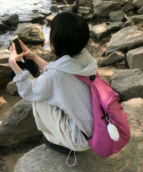 NANEA（ナネア）の「チェック柄フード付きルーズシャツ（シャツ/ブラウス・レディース・ブラック/ホワイト・フリー）」の14枚目の写真