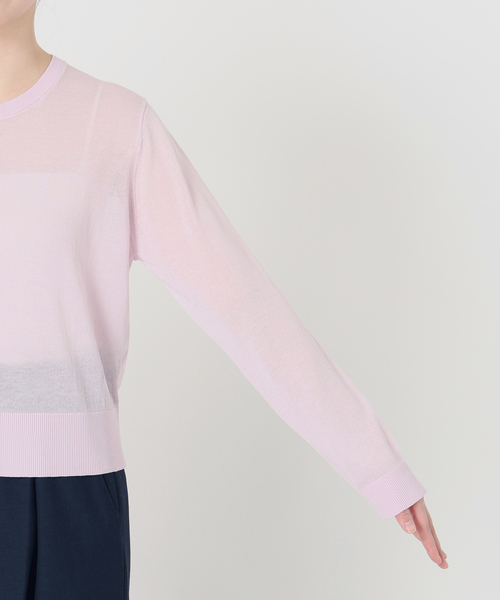 La TOTALITE（ラトータリテ）の「【洗える】シアーカーデアンサンブル（アンサンブル・レディース・ダークパープル/ホワイト/チャコールグレー・FREE）」の19枚目の写真