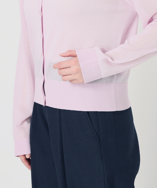 La TOTALITE（ラトータリテ）の「【洗える】シアーカーデアンサンブル（アンサンブル・レディース・ダークパープル/ホワイト/チャコールグレー・FREE）」の20枚目の写真