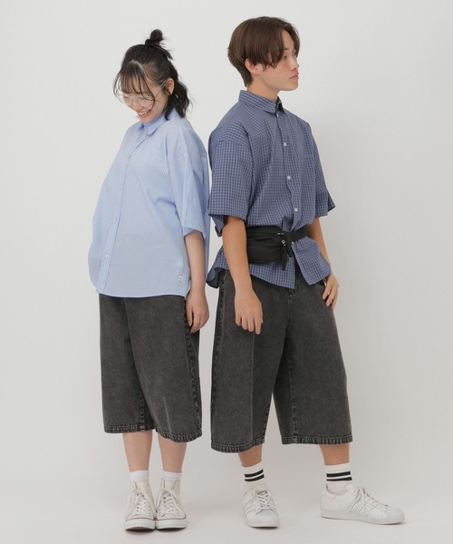 GLOBAL WORK(グローバルワーク)の「ワイドバミューダショーツ/AND YUA ANY/632867(その他パンツ・キッズ・ブルー/ブラック・MEDIUM/SMALL/LARGE)」の17枚目の写真