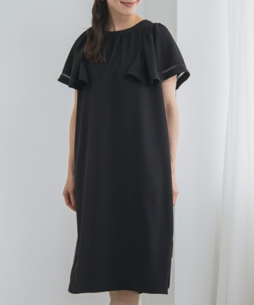 Sono（ソーノ）の「【SONO/ソーノ】【SONONAVY】エアリーラッフルワンピース（ワンピース・レディース・ネイビー/ブラック・F）」の2枚目の写真