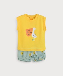 moimoln（モイモルン）の「【SOFT&】【セットアップ】ペリカンノースリーブTシャツ＆パンツ（セットアップ）」