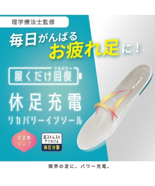 Piedi Nudi(ピエディヌーディ)の「BALANCECARE Lab. (バランスケア ラボ) 【休足充電】 リカバリーインソール(インソール/シューズクッション・レディース・ライトブルー/ピンクベージュ/ライトグレー・S/M/SS)」の8枚目の写真