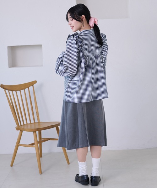 kutir（クティール）の「【リボン付き】アソートフリルブラウス（シャツ/ブラウス・レディース・ライトグリーン/ネイビー/オフホワイト・FREE）」の16枚目の写真