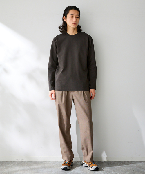 B.C STOCK(ベーセーストック)の「MULTI FUNCTION 32G PONTE ロングスリーブTシャツ(Tシャツ/カットソー・メンズ・ブラック/ホワイト/チャコールグレー・LARGE/MEDIUM/SMALL/X-LARGE)」の18枚目の写真
