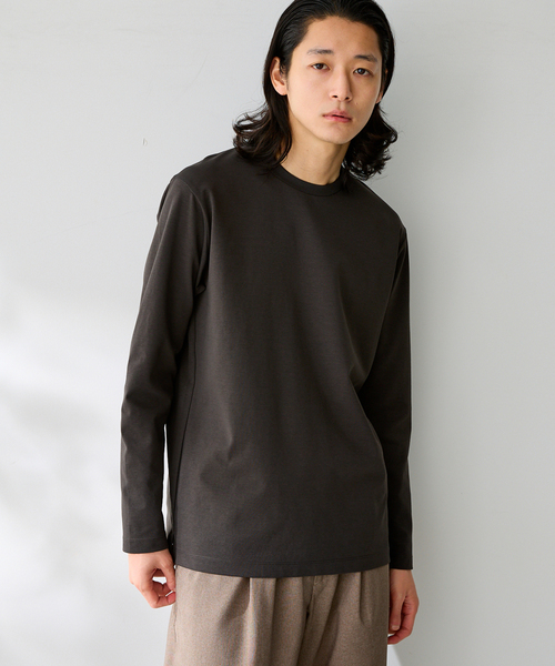 B.C STOCK(ベーセーストック)の「MULTI FUNCTION 32G PONTE ロングスリーブTシャツ(Tシャツ/カットソー・メンズ・ブラック/ホワイト/チャコールグレー・LARGE/MEDIUM/SMALL/X-LARGE)」の17枚目の写真