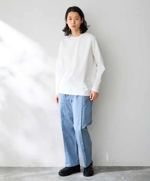 B.C STOCK(ベーセーストック)の「MULTI FUNCTION 32G PONTE ロングスリーブTシャツ(Tシャツ/カットソー・メンズ・ブラック/ホワイト/チャコールグレー・LARGE/MEDIUM/SMALL/X-LARGE)」の14枚目の写真