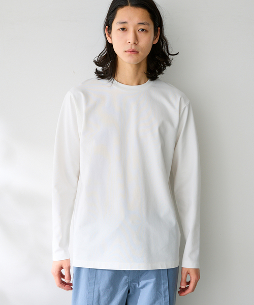 B.C STOCK(ベーセーストック)の「MULTI FUNCTION 32G PONTE ロングスリーブTシャツ(Tシャツ/カットソー・メンズ・ブラック/ホワイト/チャコールグレー・LARGE/MEDIUM/SMALL/X-LARGE)」の13枚目の写真