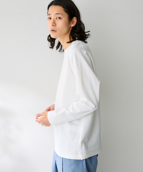 B.C STOCK(ベーセーストック)の「MULTI FUNCTION 32G PONTE ロングスリーブTシャツ(Tシャツ/カットソー・メンズ・ブラック/ホワイト/チャコールグレー・LARGE/MEDIUM/SMALL/X-LARGE)」の12枚目の写真