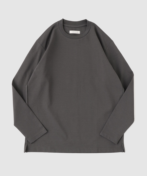 B.C STOCK(ベーセーストック)の「MULTI FUNCTION 32G PONTE ロングスリーブTシャツ(Tシャツ/カットソー・メンズ・ブラック/ホワイト/チャコールグレー・LARGE/MEDIUM/SMALL/X-LARGE)」の9枚目の写真