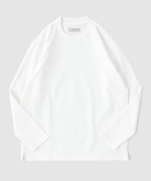 B.C STOCK(ベーセーストック)の「MULTI FUNCTION 32G PONTE ロングスリーブTシャツ(Tシャツ/カットソー・メンズ・ブラック/ホワイト/チャコールグレー・LARGE/MEDIUM/SMALL/X-LARGE)」の8枚目の写真