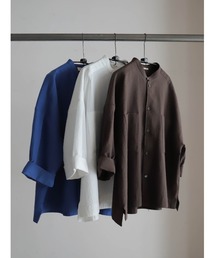 FIL DE FER（フィルデフェール）の「【予約】TCサッカー　スタンドネックショートブラウス（シャツ/ブラウス）」