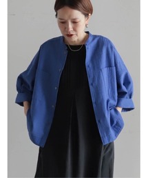 FIL DE FER（フィルデフェール）の「【予約】TCサッカー　スタンドネックショートブラウス（シャツ/ブラウス）」